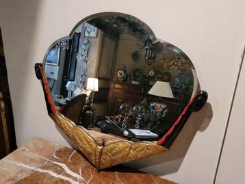 Miroir mural - Bois doré, Bois laqué, Antiquités & Art