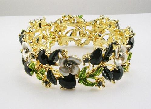 Joan Rivers - Le Jardin Collection Crystal Flower Bracelet, Antiquités & Art, Art | Objets design