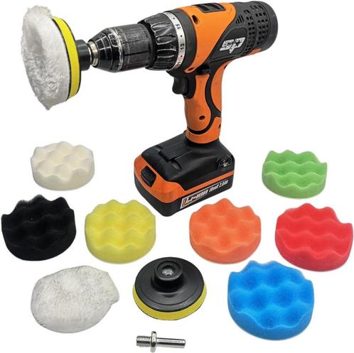 LB Tools Polijst set 10 delig 80mm polijstschijven velcro st, Auto diversen, Onderhoudsmiddelen, Ophalen of Verzenden