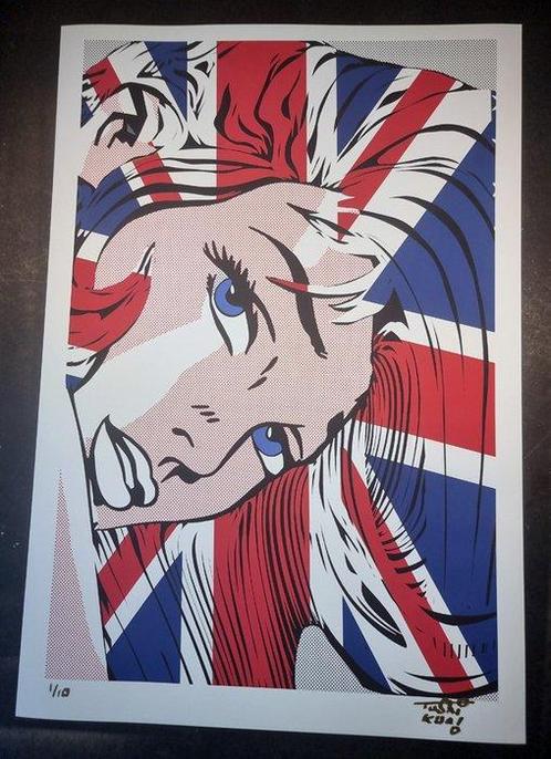 Tushikuni - Londons calling - Roy Lichtenstein vs Kuni, Antiek en Kunst, Kunst | Schilderijen | Modern