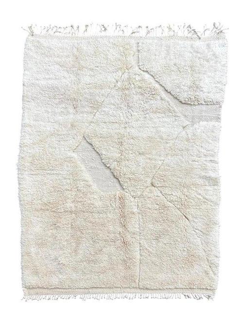 Modern Moroccan Beni Ouarain Wool Rug – Natural Cream Hand, Huis en Inrichting, Stoffering | Tapijten en Vloerkleden