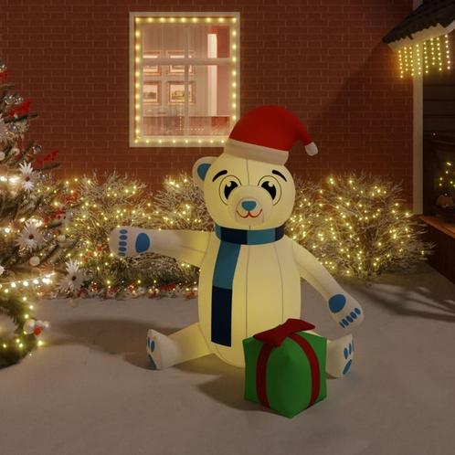 vidaXL Kerstbeer met LEDs opblaasbaar 180 cm, Divers, Noël, Envoi