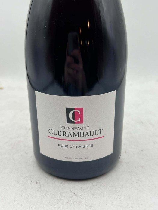 Clerambault, Rosé de saignée - Champagne Brut - 6 Flessen, Verzamelen, Wijnen