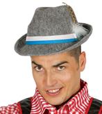 Oktoberfest Tiroler Hoed Grijs, Verzenden, Nieuw