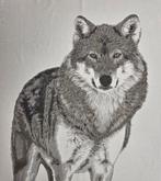 Alpaca-jacquard tapijt Lupo majestueus, kracht en wilde