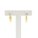 Gouden gefacetteerde creolen | Ø 17 mm (subtiele oorringen), Handtassen en Accessoires, Oorbellen, Ophalen of Verzenden, Gebruikt