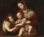 École italienne (XVII) - Madonna col Bambino e San, Antiek en Kunst