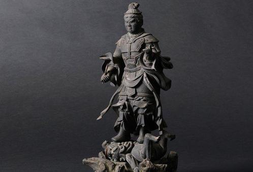 Statue of Virupaksa  – Guardian of the West - sculptuur, Antiek en Kunst, Antiek | Overige Antiek