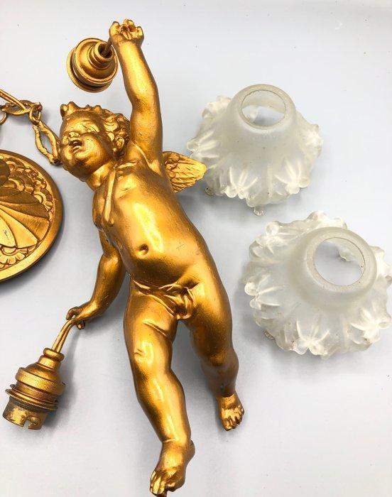 Plafondlamp - Zinklegering - Angelot romantique, Antiquités & Art, Curiosités & Brocante