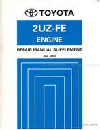 2002 TOYOTA LAND CRUISER 2UZ-FE MOTOR (SUPPLEMENT), Autos : Divers, Modes d'emploi & Notices d'utilisation