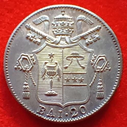 Italie, États Pontificaux Gregorio XVI. 20 Baiocchi 1834 IV, Postzegels en Munten, Munten | Europa | Niet-Euromunten
