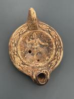 Oud-Romeins Terracotta Olielamp - 11.5 cm - Carthaginische, Antiek en Kunst
