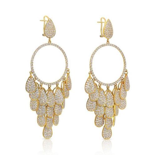 Boucles doreilles - 18 carats Or jaune - 22.00ct. tw., Handtassen en Accessoires, Oorbellen