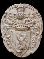 sculptuur, Stemma Araldico  Leone Rampante  - 46 cm -, Antiek en Kunst