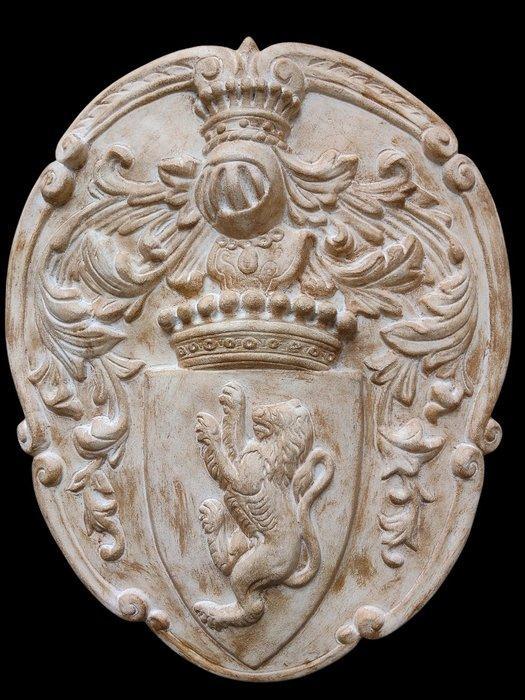 sculptuur, Stemma Araldico  Leone Rampante  - 46 cm -, Antiek en Kunst, Curiosa en Brocante