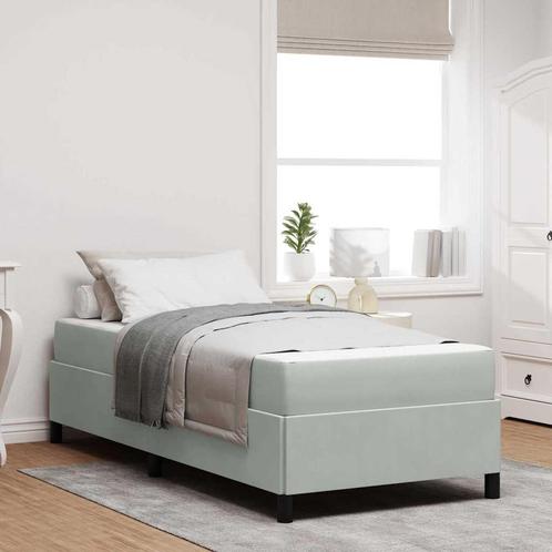 vidaXL Bedframe Anders Wit en Lichtgrijs 100 x 200 cm, Huis en Inrichting, Slaapkamer | Bedden, Nieuw, Verzenden