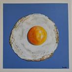 Cyril Beaufils (XX) - Composition bleue à l’œuf au plat