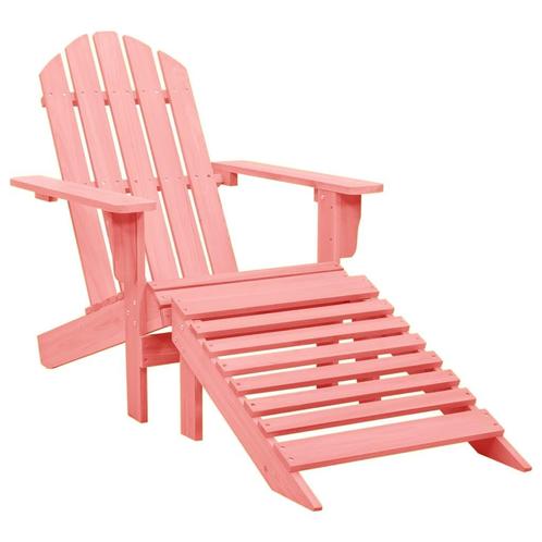 vidaXL Tuinstoel Adirondack met voetenbank massief vurenhout, Tuin en Terras, Tuinstoelen, Nieuw, Verzenden