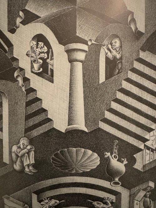 M.C. Escher (1898-1972) - Hol en bol, Antiek en Kunst, Kunst | Designobjecten