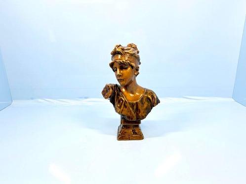 Emmanuel VILLANIS - Sculpture, Young woman - 20 cm - Bronze, Antiek en Kunst, Kunst | Designobjecten