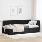 vidaXL Hoek Bed Frame met hoofdeinde Zwart 100 cm x 200 cm, Verzenden
