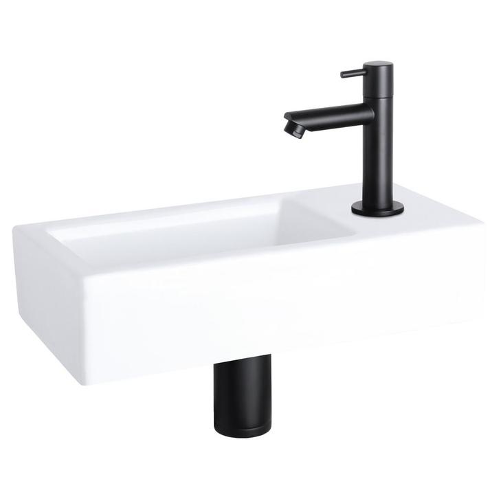 Fonteinset Differnz Helios 37.5x18.5x9.5 cm Wit Met Rechte, Doe-het-zelf en Bouw, Sanitair, Overige typen, Nieuw, Ophalen of Verzenden