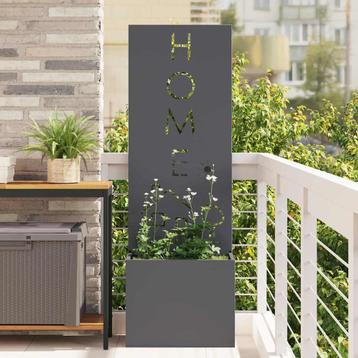 vidaXL Tuinplant met Decoratief Paneel Antraciet 50 x 140 cm beschikbaar voor biedingen