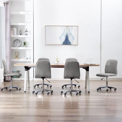vidaXL Eetkamerstoelen 6 st stof lichtgrijs, Huis en Inrichting, Stoelen, Nieuw, Verzenden