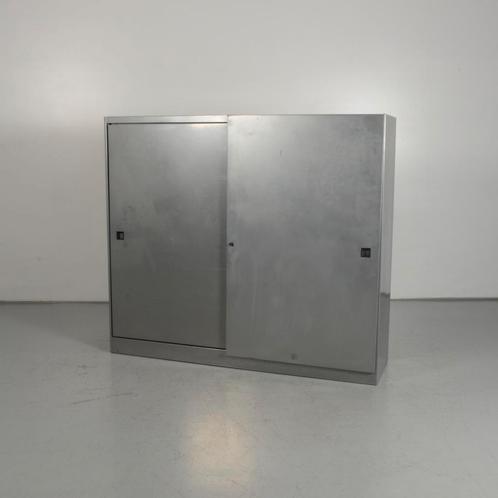 Schuifdeurkast Officenow - Aluminium - 144 x 156 cm, Huis en Inrichting, Kasten | Roldeurkasten en Archiefkasten, Gebruikt, Ophalen of Verzenden