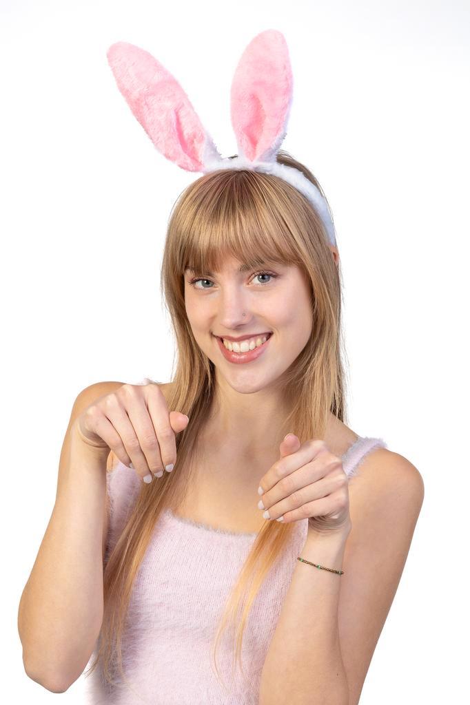 Haarband Konijn Wit Lichtroze met Staart Diadeem Konijnenore, Kleding | Dames, Carnavalskleding en Feestkleding, Nieuw, Ophalen of Verzenden