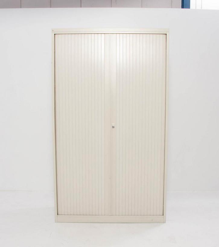 Drentea roldeurkast creme, 197 x 116 cm, incl. 4 legborde..., Huis en Inrichting, Kasten | Roldeurkasten en Archiefkasten, Gebruikt