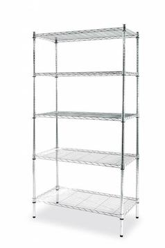Rayonnage Chromé 5 Étagères - 455x910x1840(h)mm