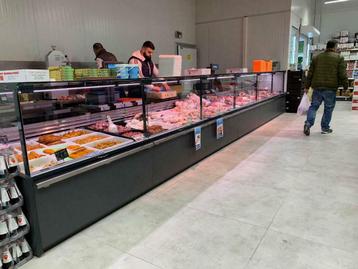 Plaatkoeling vlees toonbank, slagerij toonbank,vleestoonbank beschikbaar voor biedingen