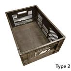 Kunststof krat 600x400x240mm zwart geperforeerd gebruikt, Ophalen of Verzenden