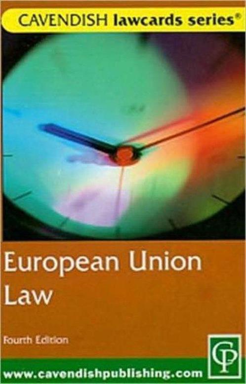 Cavendish: European Union Lawcards 4/E 9781859418673, Livres, Livres Autre, Envoi