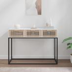 vidaXL Table console blanc 105x30x75 cm bois, Maison & Meubles, Tables | Tables de salon, Neuf, Verzenden