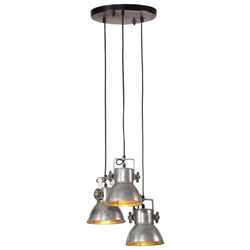 vidaXL Hanglamp 25 W E27 30x30x100 cm vintage zilverkleurig, Huis en Inrichting, Lampen | Overige, Nieuw, Verzenden
