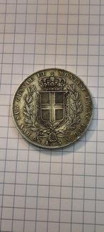 Italië, Savoye Carlo Alberto. 5 Lire 1844 Genova (Zonder