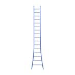 Eurostairs Ladder enkel uitgebogen 1x16 sporten BLAUW, Doe-het-zelf en Bouw, Ladders en Trappen, Verzenden, Nieuw