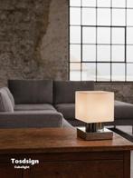 Eseo - Tafellamp - Touch Cubelight - Staal en opal/melkwit