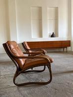 IKEA - Fauteuil (2) - Baden - Bambou, Cuir, Rotin