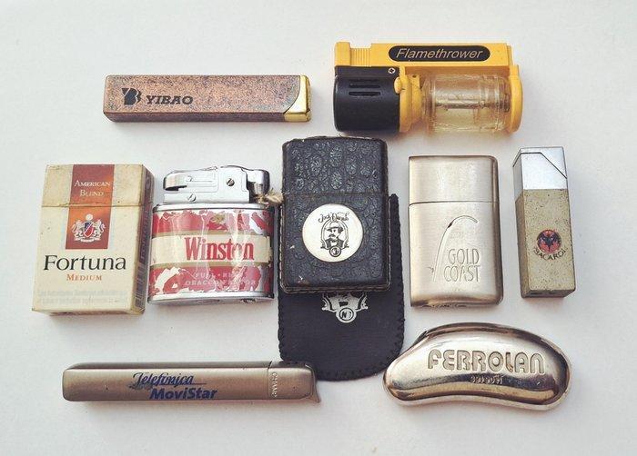 19 mecheros de colección Denon,Kingstar, Flaxy,, Verzamelen, Rookartikelen, Aanstekers en Luciferdoosjes