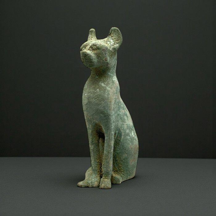 Replica van het oude Egypte Bronzen katbeeld van de godin, Antiek en Kunst, Antiek | Overige Antiek