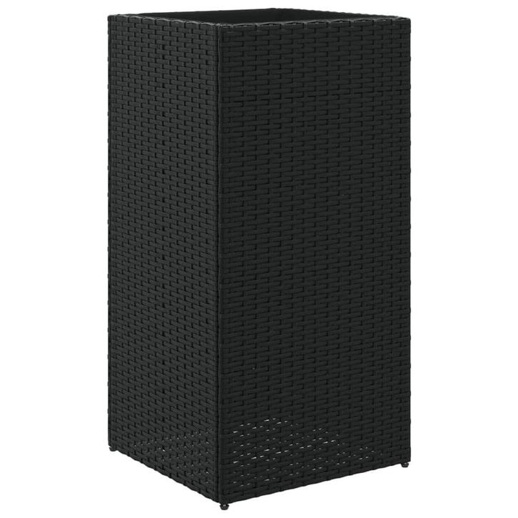 Plantenbak Poly Rattan Zwart | Tweede Kansje | Tuin Decor..., Tuin en Terras, Bloembakken en Plantenbakken, 60 cm of meer, Minder dan 60 cm