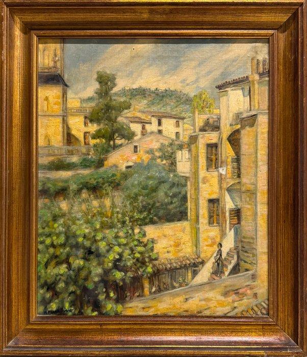 Agustín Ferrer Pinos (1884-1960) - NO RESERVE - La calle, Antiquités & Art, Art | Peinture | Classique
