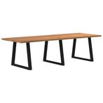 vidaXL Eettafel rechthoekig 280x100x74 cm massief eikenhout, Huis en Inrichting, Tafels | Eettafels, Verzenden, Nieuw