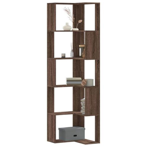 vidaXL Boekenkast 5-laags hoek 50x50x179 cm bewerkt hout, Huis en Inrichting, Kasten | Boekenkasten, Nieuw, Verzenden