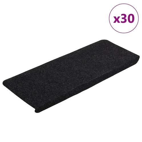 vidaXL Trapmatten zelfklevend 30 st 65x24,5x3,5 cm zwart, Doe-het-zelf en Bouw, Ladders en Trappen, Nieuw, Verzenden