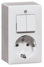 Peha 6695 Interrupteur combiné avec prise de terre blanc -, Doe-het-zelf en Bouw, Verzenden, Nieuw