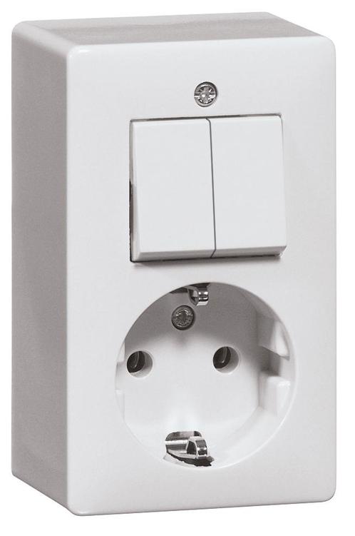 Peha 6695 Interrupteur combiné avec prise de terre blanc -, Doe-het-zelf en Bouw, Elektriciteit en Kabels, Verzenden